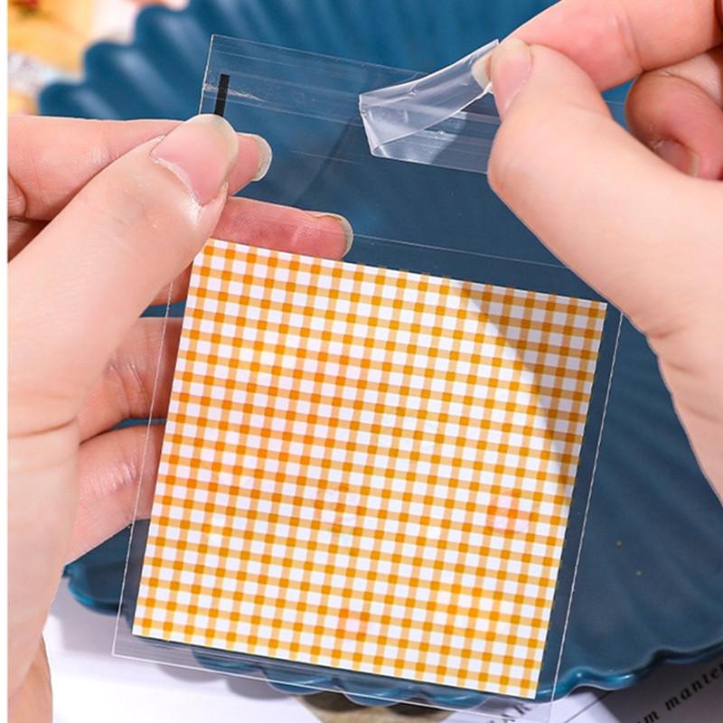 100Pcs 7x7cm Small Cartoon Animal Self-adhesive Plastic Bags Cookie Snack Candy Birthday Party Gift Packaging