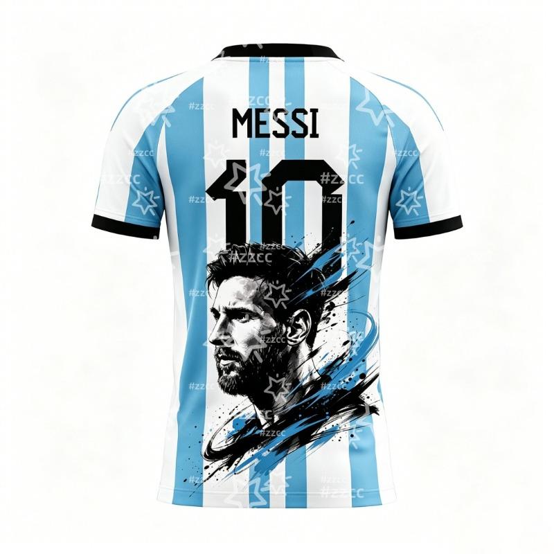 2026 Messi fan cadeau Nr. 10 voetbalshirt wedstrijdtenue Zomersport Heren T-shirt Kinderkleding T-shirt Y2k Dames fietsshirt