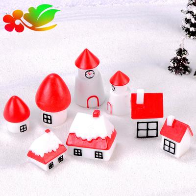 Christmas House Decoration Handicrafts Ornaments Display Items Photography Props Cartoon Castles Snow Scenes Small