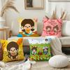 Cartoon M-M-Monchhichis Anime Pillow Case Square Double-Sided Printing Sofa Cushion Cover Pillowcase Bedroom Bedside