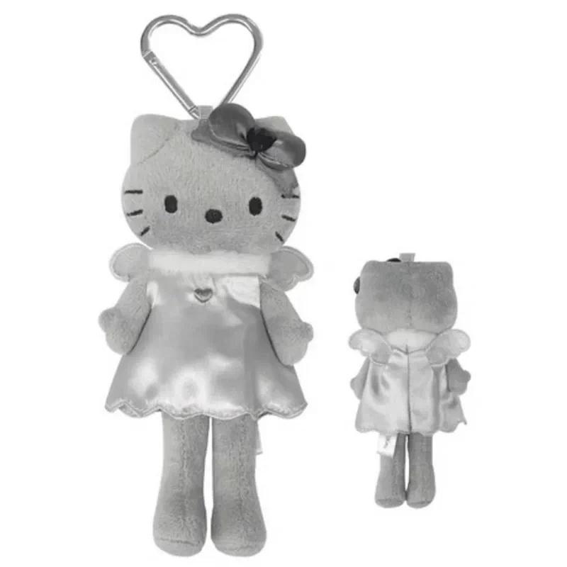 Cute Anime Figurine Kuromi Ugly Fish Full Black Dark Gray Carbon Black Series Plush Keychain Pendant Plaything Bag Present For Girls