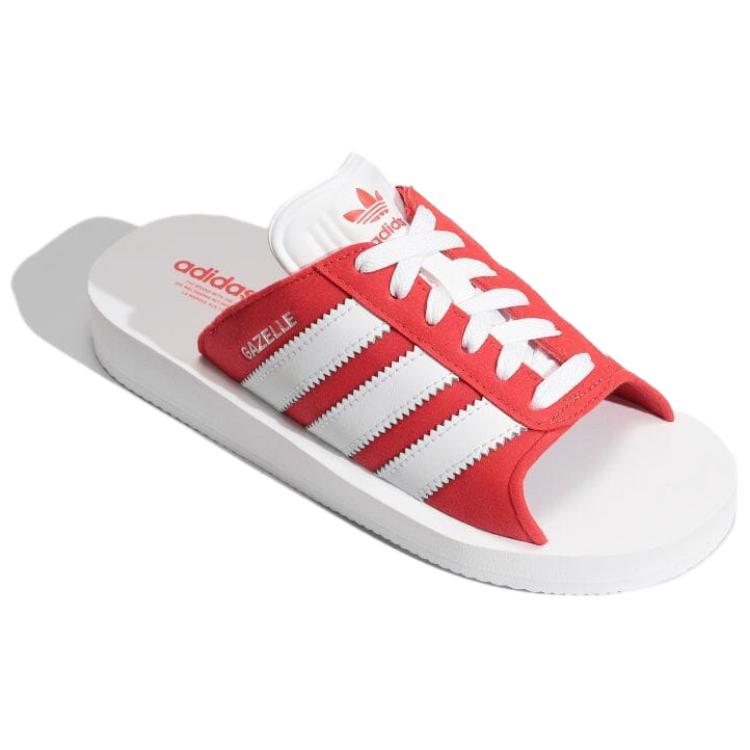 Adidas Gazelle Plážové pantofle Červené Unisex Tenisky Obuv-Bílá JQ7424