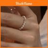 Elegant Mini Pearl Ring For Women Featuring Simple Geometric Design And Soft Chain For Fashionable Style