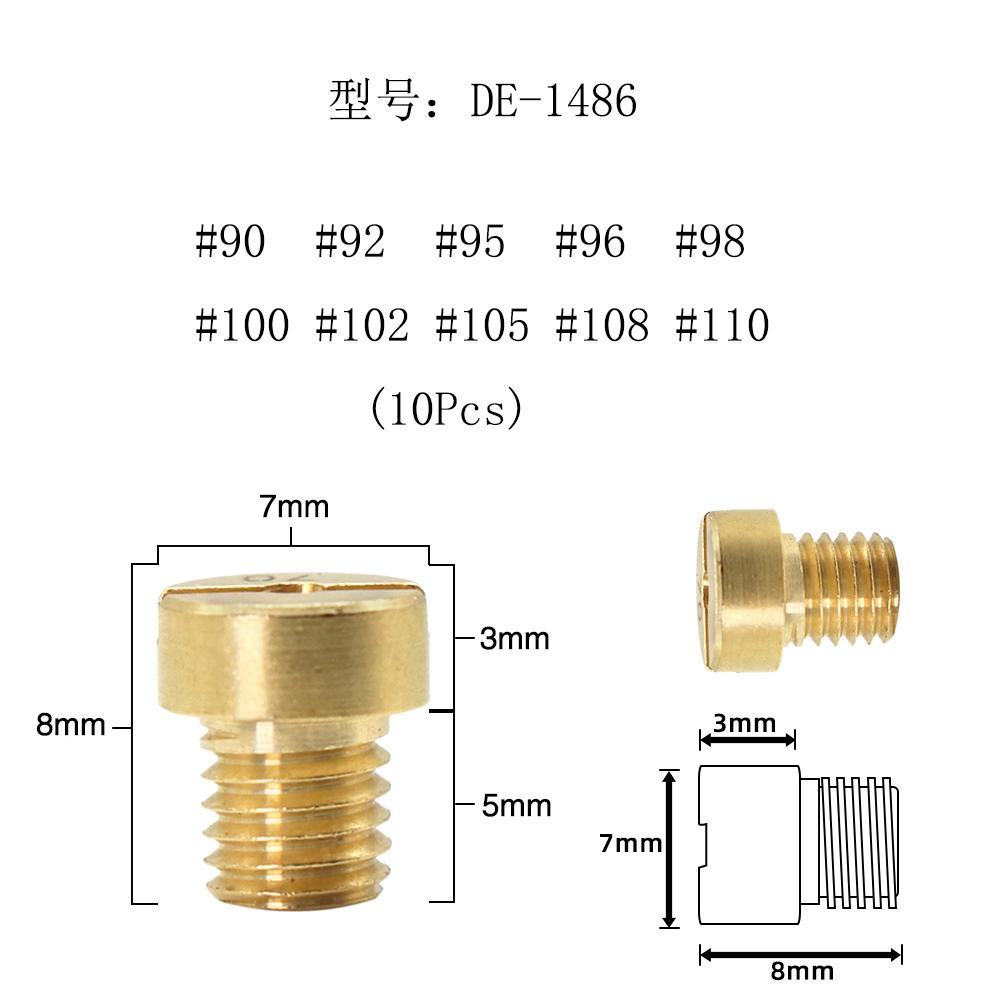 ZSDTRP Carburetor Idle Main jet For PHBG Carburetor Jets For Dellorto PHBG Carb Main Injector Dellort 1486 Idle Pilot Main Jet