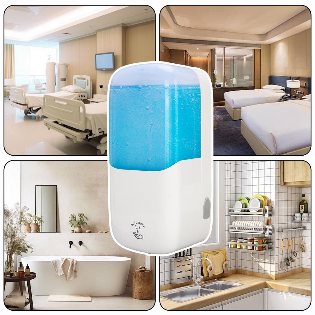 Automatic Liquid Soap Dispenser Wall Mount 1000mL Large Capacity for Kitchen Bathroom Commercial