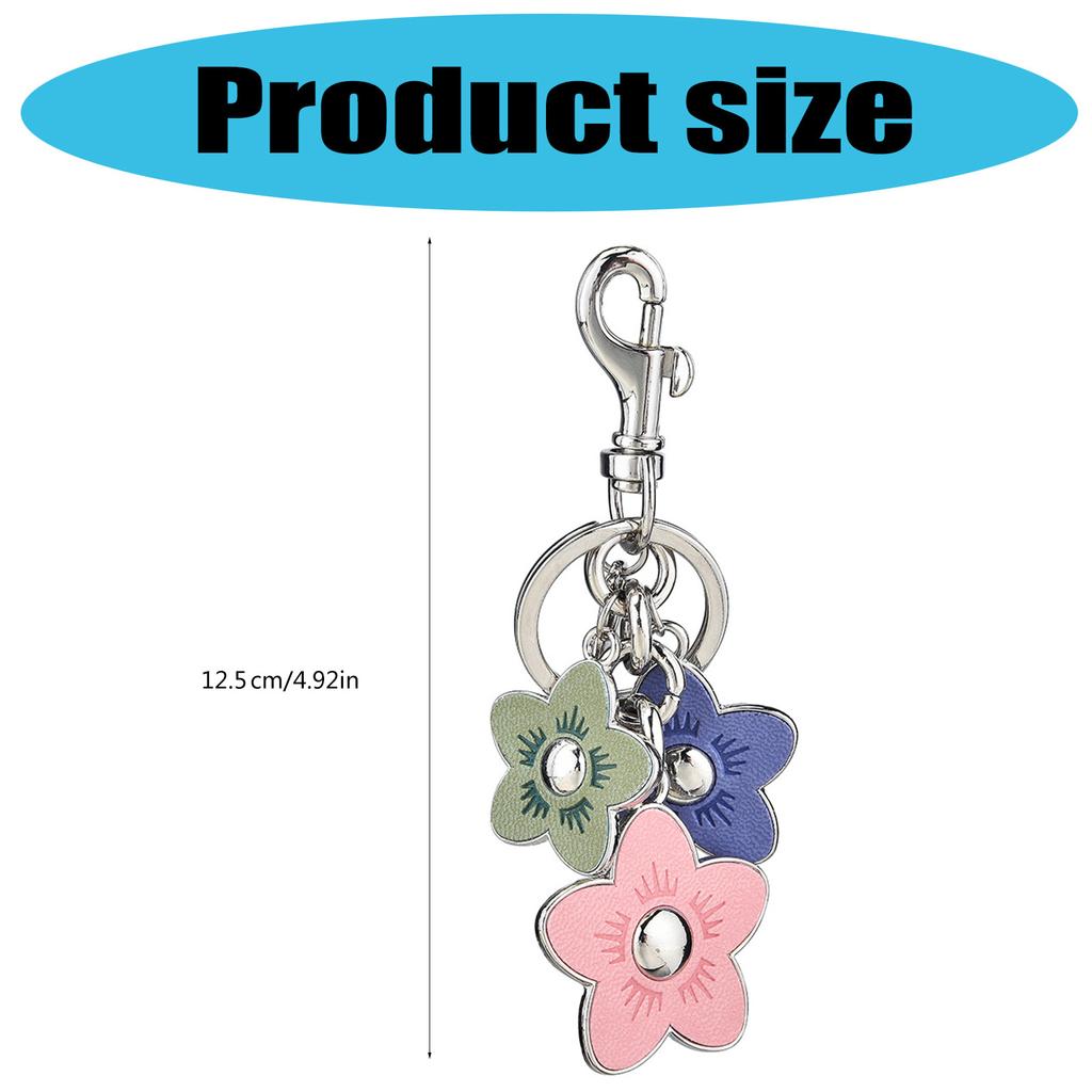 Elegant Flower Keychain Women Handbag Decoration Key Holder Mobile Phone Chain Car Key Accessory for Daily and Party