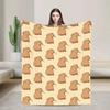 Cute Capybara Blankets  Flannel Awesome Warm Throw Blanket for Coverlet Decoration