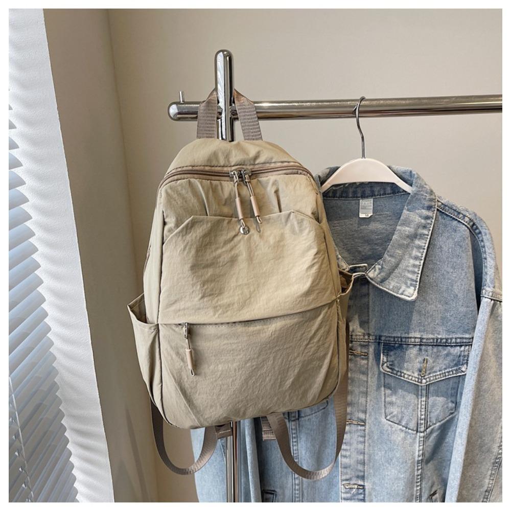 Backpack women's new fashionable lightweight large capacity school bag versatile nylon cloth travel backpack commuter women's bag