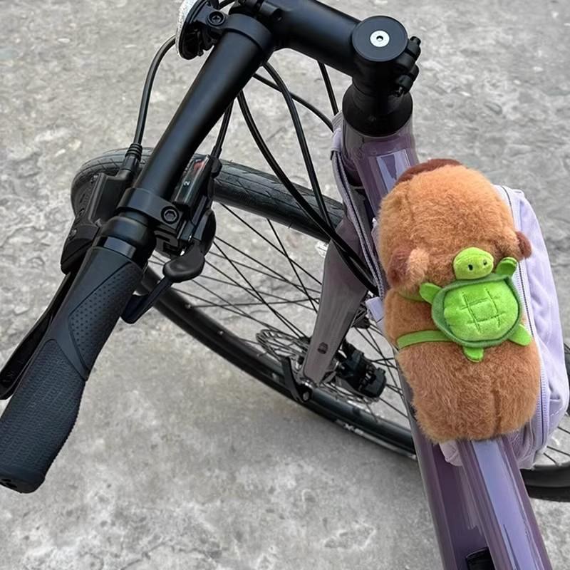 Braccialetto Giocattolo Capibara Peluche Cerchio da Battito Animale Carino Tartaruga Bambola Zaino Partner per Ciclismo Regalo di Compleanno