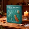 Havsglas Adventskalender 2025 2D Havsglas Skogsdjur Ornament Set 24 Dagar Jul Nedräkningskalender för Barn Samlare Natur Djurälskare