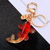 Goldfish Keychain Handmade Natural Resin Fish Pendant Keyring Bag Car Key Accessories Whimsical Office Decor