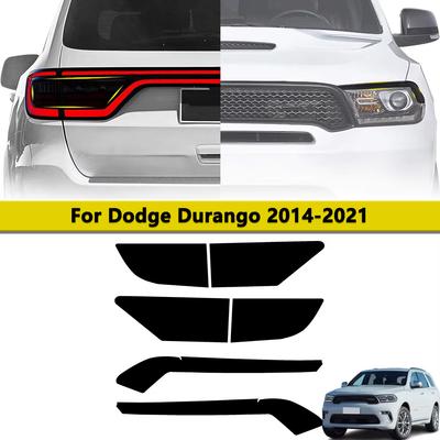 Front Headlight Taillight Tint Film For Dodge Durango 2014-2026 Black Vinyl Film Tuning Cover Car Light Accessories Modified