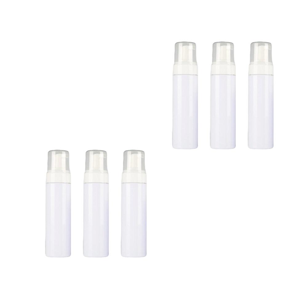 6Pcs 60Ml Press Pump Foaming Bottle Refillable Plastic Dispenser Portable Empty Bottle for Hand Soap Body Wash Shampoo