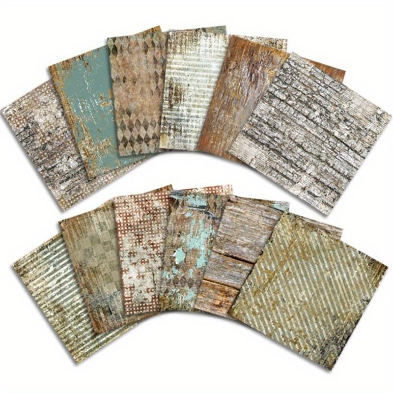 Vintage Texture Papers for Scrapbooking DIY Card Making Handmade Journal Album Background Decoration Crafts Material Paper