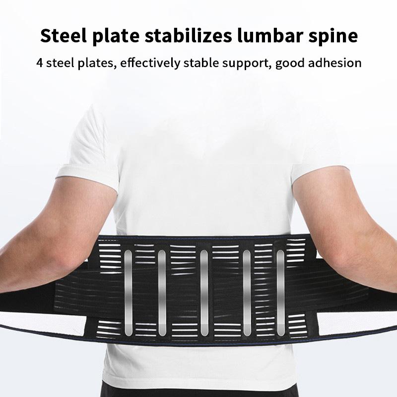 1Pcs Back Braces For Lower Back Pain Relief With 4 Stays, Breathable Back Support Belt For Work , Anti-Skid Lumbar Support Belt