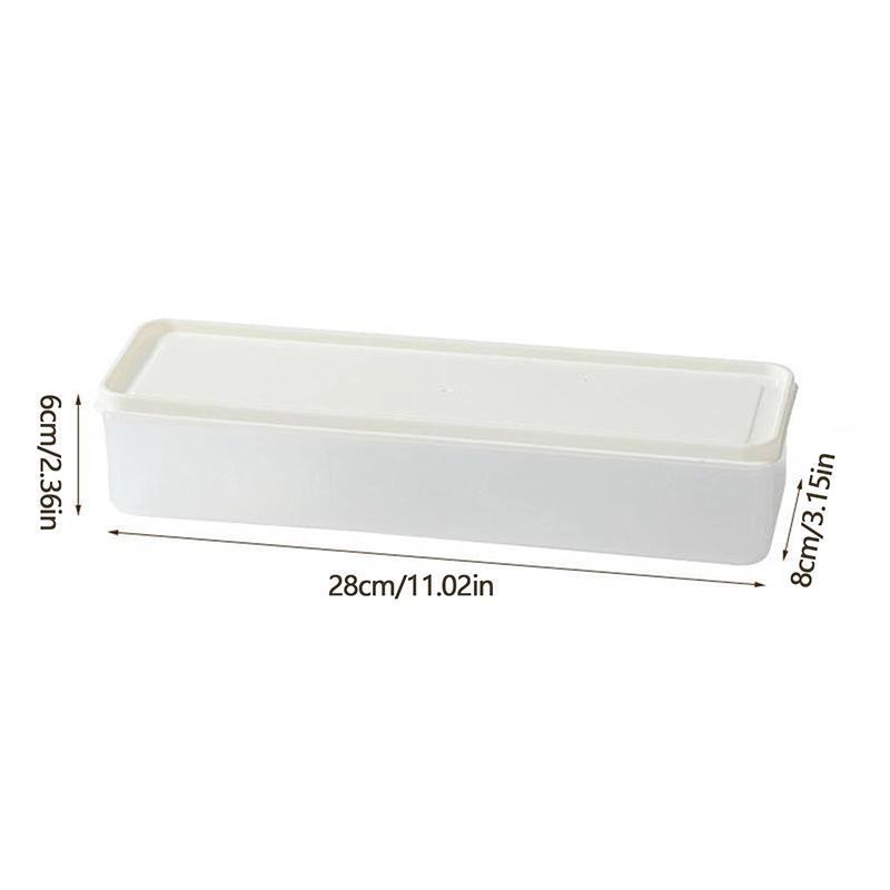 1Pc Pasta Containers Storage Clear Rectangular Container With Lids Stackable Long Noodle Holder Airtight Containers For Cabinet