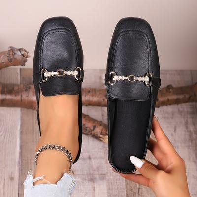 Baotou Halbschuhe für Damen zum Tragen 2025 Sommer Neu Koreanische Version Quadratische Zehenpartie Einschlupf-Hausschuhe für Damen