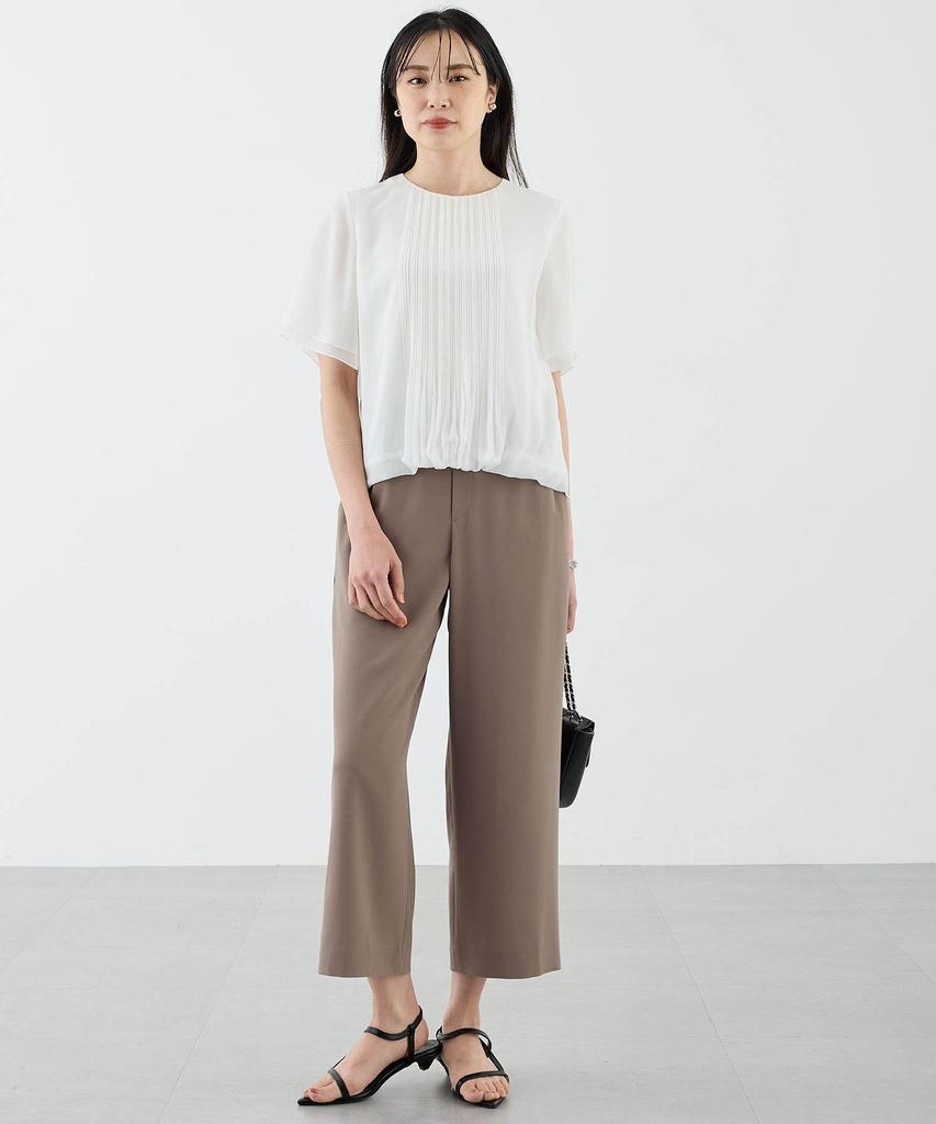 AC by Alpha Cubic Pleated Willow 351634 Women's Off-White Blouse,