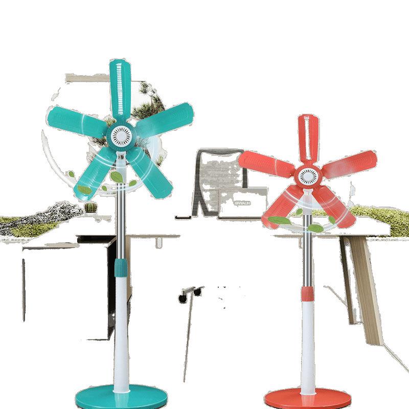 Quiet Mini Five-Blade Floor Fan for Home, Dorm, and Office