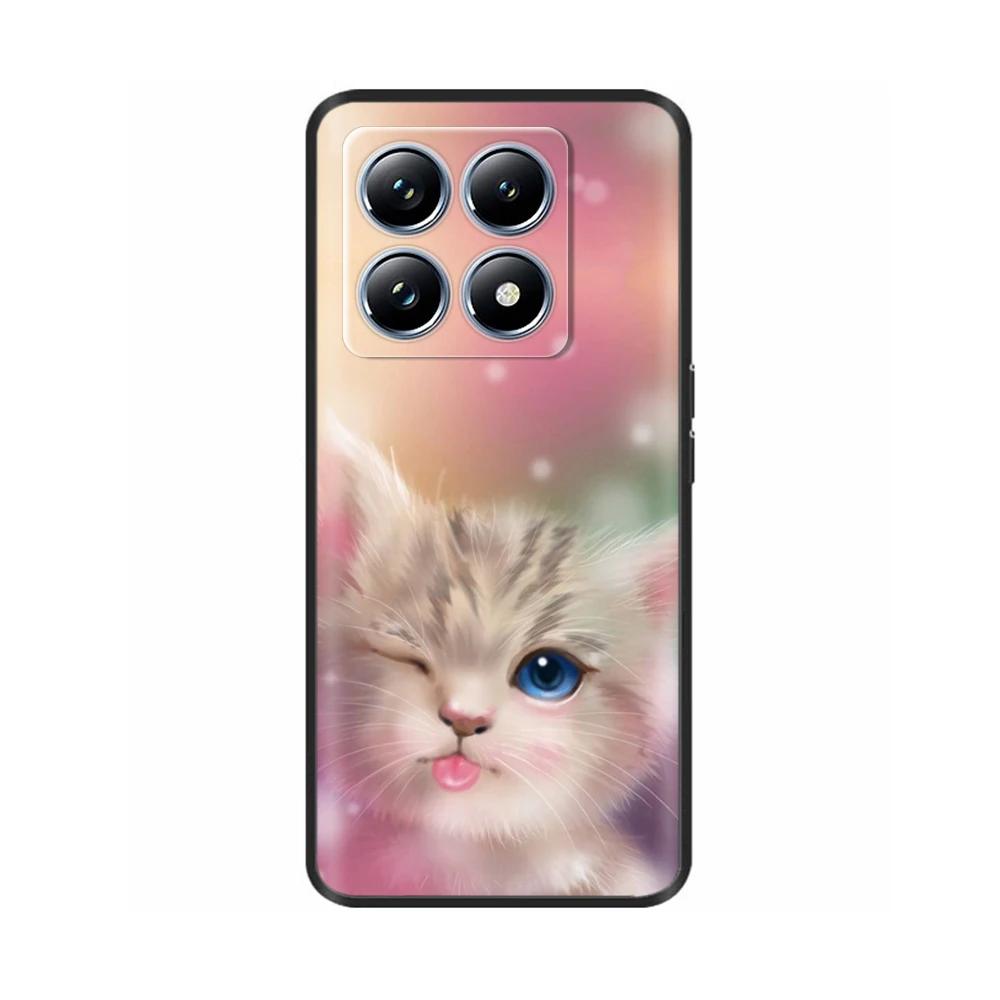 Für Xiaomi 14T Pro Hülle Silikon Luxus Blume Weicher Bumper Für Xiaomi Mi 14T Handyhülle Mode TPU Fundas für Xiaomi 14T 14 t