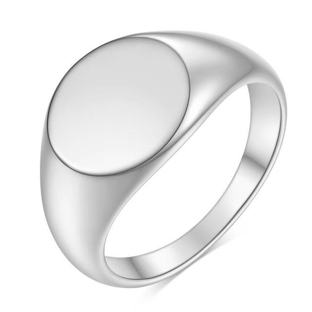 Croissant Rings for Women Braided Twisted Signet Stainless Steel Chunky Dome Ring Stacking Band Jewelry Anillos Joyas De Mujer