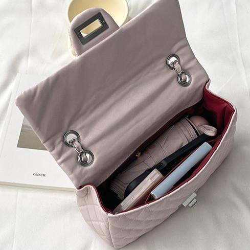 IELGY Large-Capacity Diamond Chain Bag All-Match Small Square Bag Can Be One Shoulder Can Cross-Body