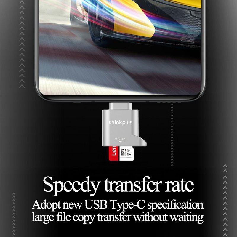 USB Type C Card Reader 480Mbps 512GB USB-C TF Micro SD OTG Adapter Type-C TF Memory Card Reader For Laptop Phone Lenovo D201