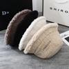 New Korean Style Lamb Wool Warm Fisherman Hat for Women In Autumn and Winter Japanese Embroidered Letter Basin Hat Thickened Ear Protection Hat