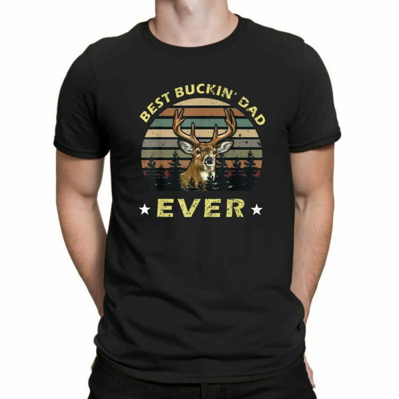 Best Buckin Dad Ever Vintage Men T-shirt Tee Novelty Gift for Father Day M