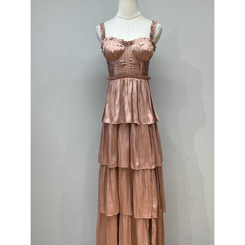 Spring and Summer New American Single ASTR Girl Tea Party Romantic Elegant Sling Cake Skirt Temperament Dress