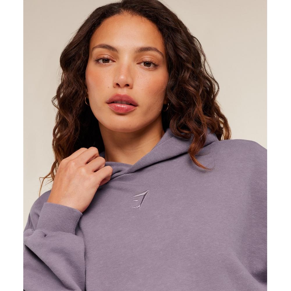 Gymshark Power Washed Oversized Hoodie Dusk Purple   Acid Wash Small Ball B4c5f Pclw