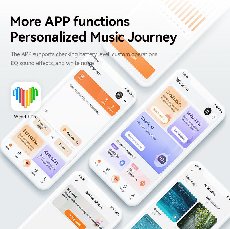 JYL TS Translator Headphones Travelers 144 Languages Plastic