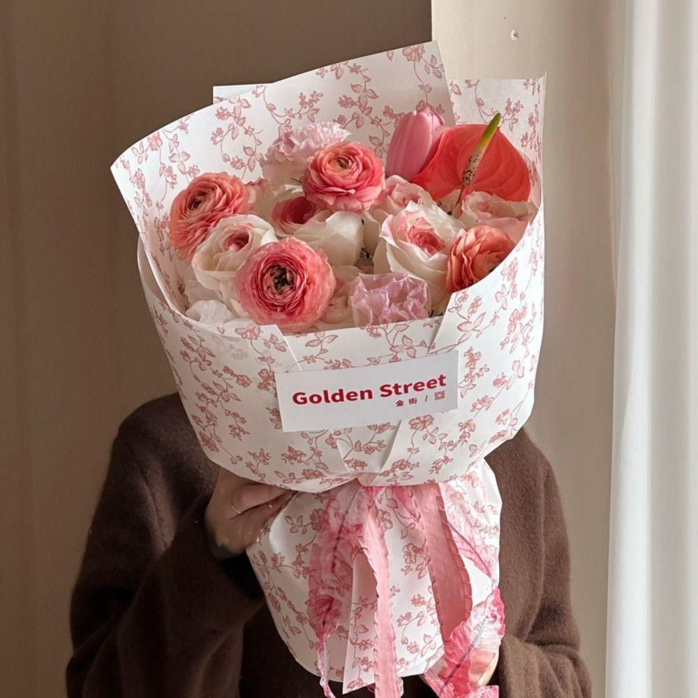 10pcs Tear-Resistant Bouquet Paper Wedding Bouquets Packing Material  Floral Arrangements