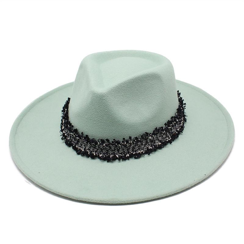 Style Wool Felt Hat With Large Brim For Men Women Winter Autumn Casual Outdoor Wear