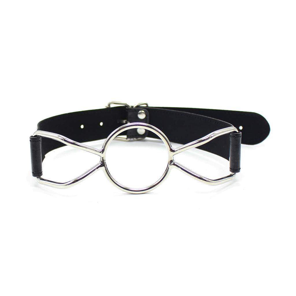 VaHppy SM Bondage Oral Shackles Gag Stainless Steels Butterfly +PU Couple Games Sex Toys Forced Open Mouth Adult Flirting