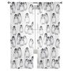 Cute Baby Penguins Sheer Window Curtains For Living Room Bedroom Modern Voile Tulle Curtains Fabric Drapes For Kitchen