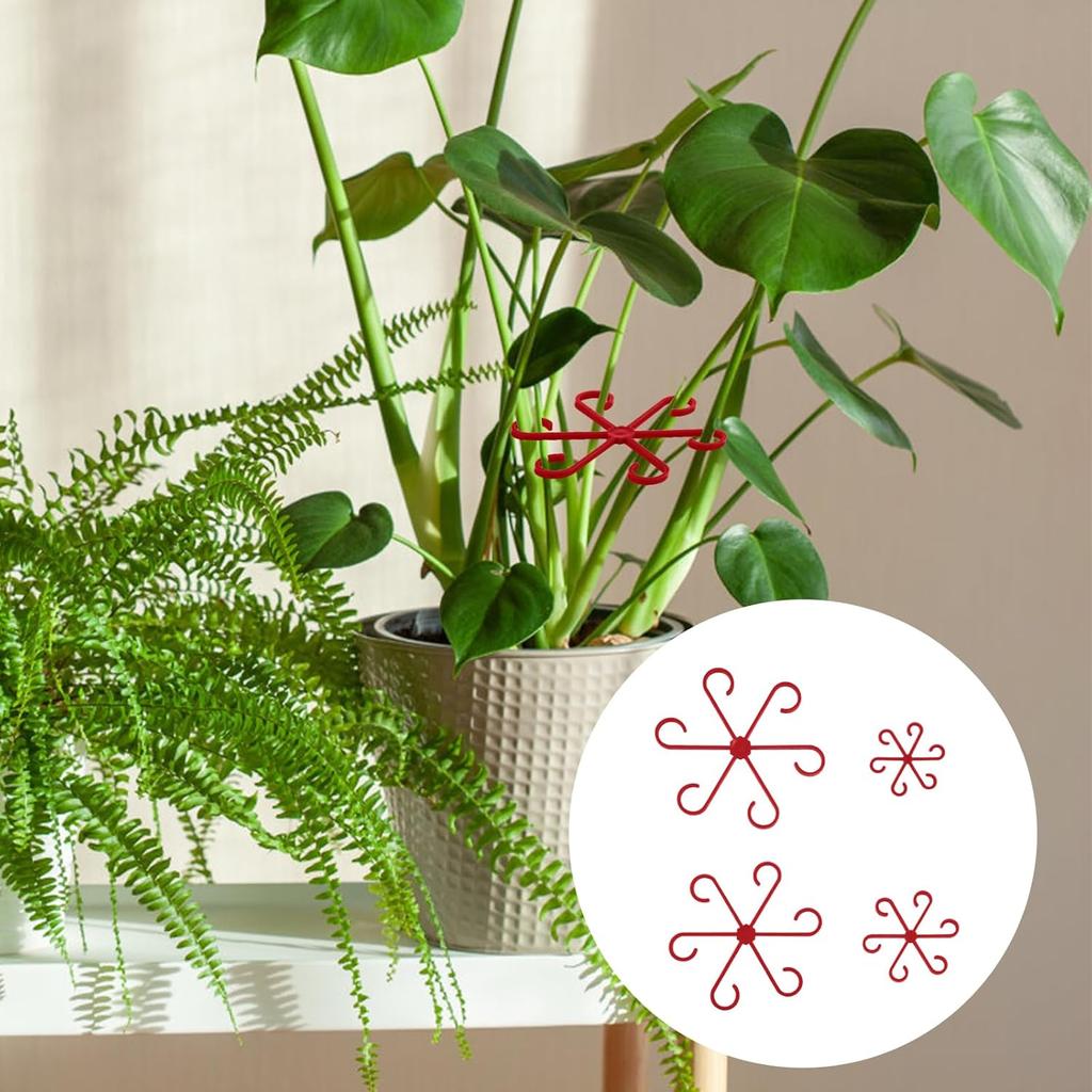 4 Stück Kletternde Zimmerpflanzen Stielstützen, Kunststoff Pflanzenkletterhilfen Stielhalter Wiederverwendbare Blumenpflanzenstecker Spalier Stielhaken Wachstum