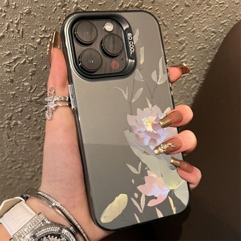 Luxury Flower Electroplate Silver IMD Phone Case For  Redmi Note 13 12 11 10 Pro Plus 12S 11S Redmi 12 13C Back Cover
