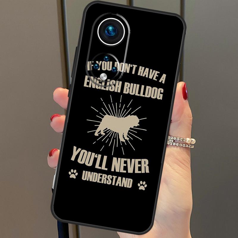 

Чехол с сердцебиением английского бульдога для Honor 50 Lite, чехол для Huawei P20 P30 P40 Pro, Nova 9 5T, P Smart 2021, 8X, 9X, 10i Huawei P50 Pro