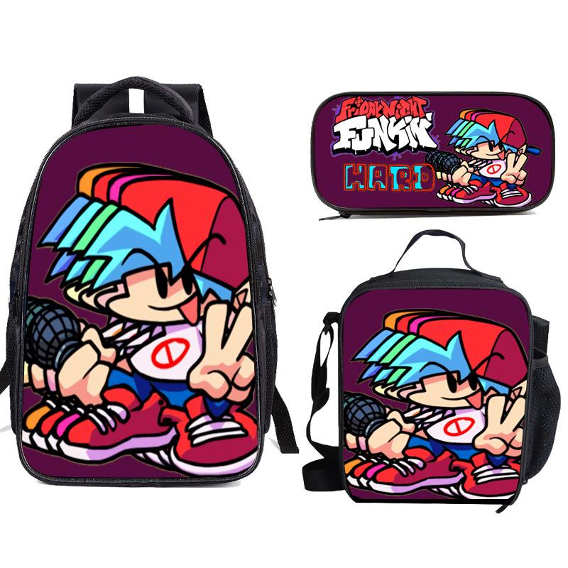 Friday Night Funkin Backpack, Three Pack Set, Pencil Case, Friday Night Funkin Backpack