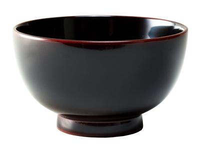 Shikkodo ``Yamanaka Shikki'' Soup Bowl Tamauchi Black Lacquer SI-09