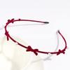 Pearl Bow Hairband Plush Women Hair Hoop Sweet Flower Headband  Girls