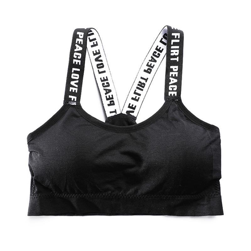 Student Backless Camisole Vest with Chest Pads - Women's Summer Sports Bandeau Anti-exposure Base Layer
