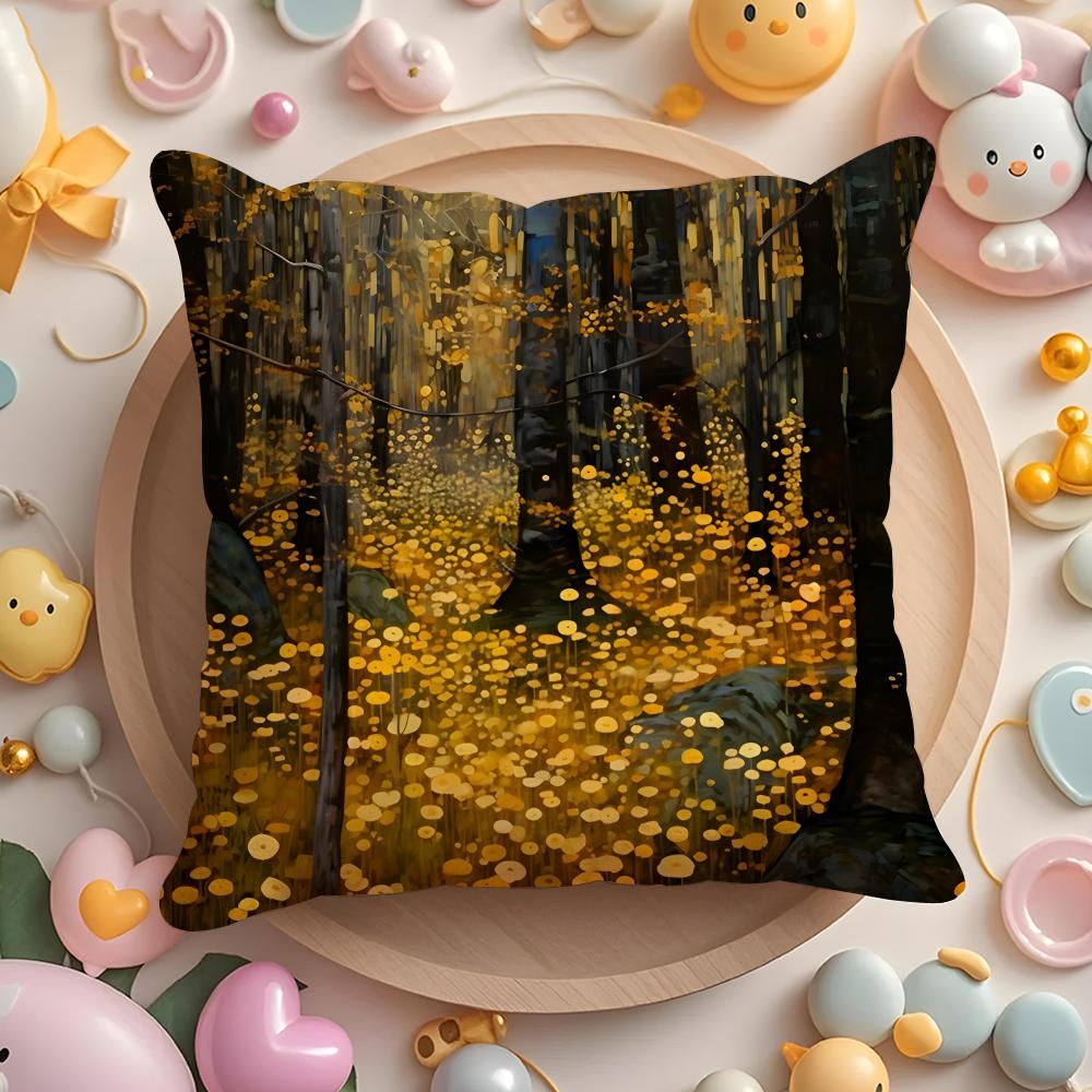 Midsummer Nights Flowers Cushion Cover Short Plush DoubleSided Printing Home Machine Washable in Warm Winter Pillow Cover