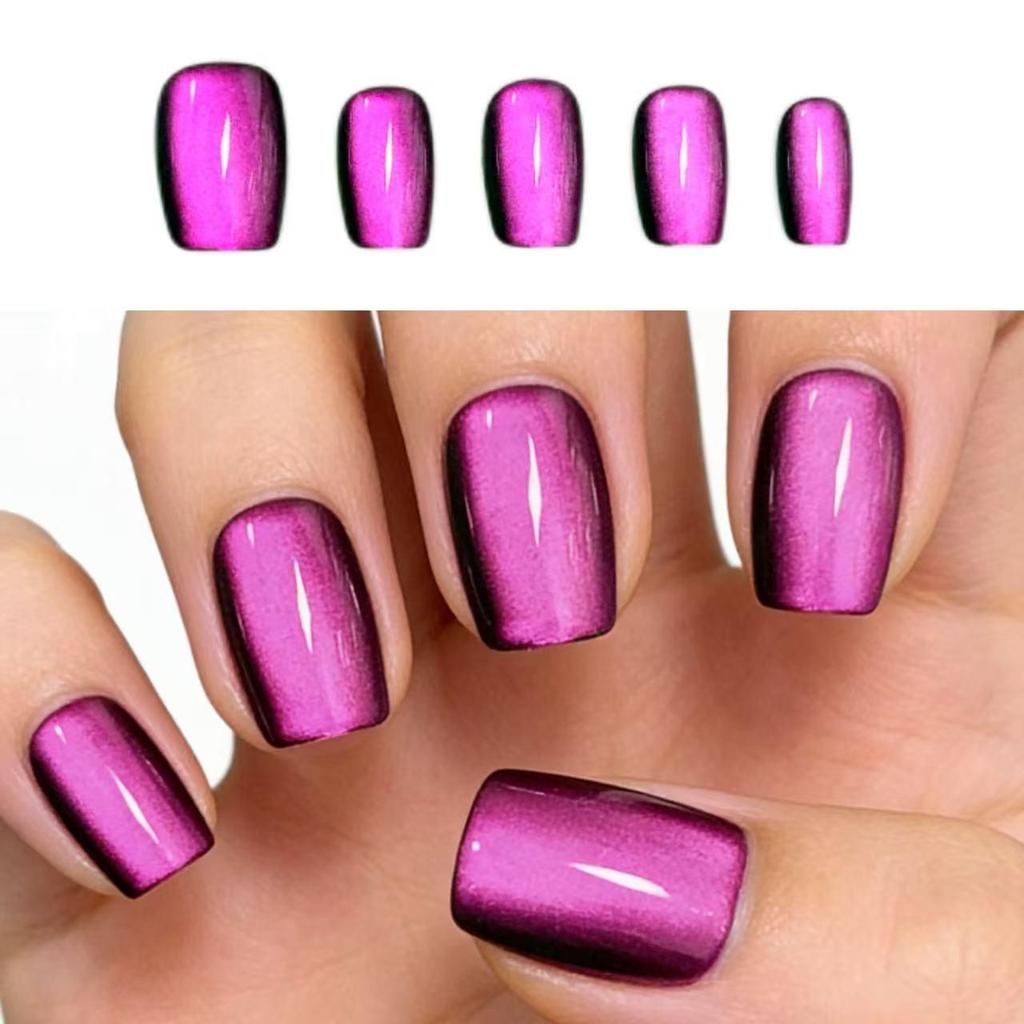Summer Flash Cat Eye Wearable Nails: High-End Whitening Nail Art Strips Collection