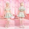 Clearstone SugarWhip Cosplay Halloween Pastel Flare China Dress for Women - Mint