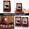 180 Pcs Lumberjack Plaid Bear Theme Sticker Round Adhesive Sealing Stickers Packaging Decals Adhesive Supplies 20 Sheets Decorative Sticker