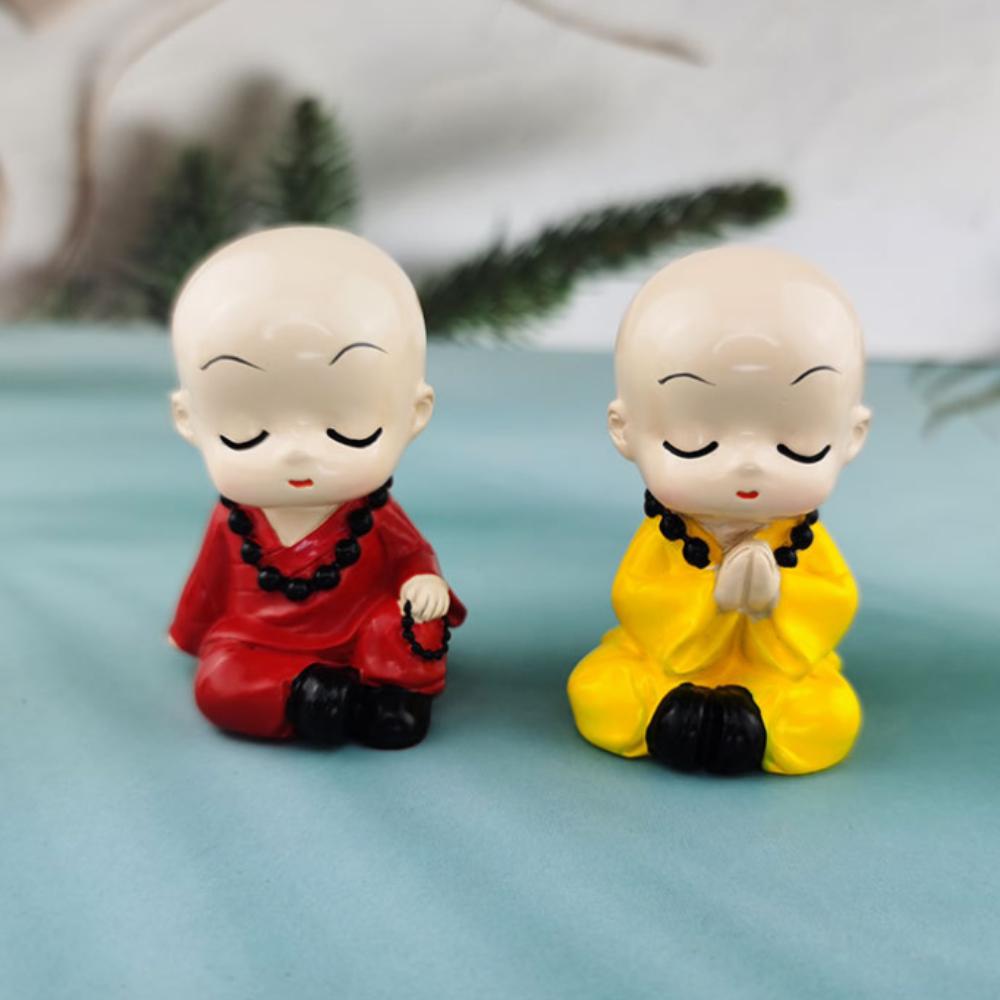 

Buddha Little Monk Car Ornaments Multipurpose Mini Monk Figurines Small Monk Statue Gift style 3