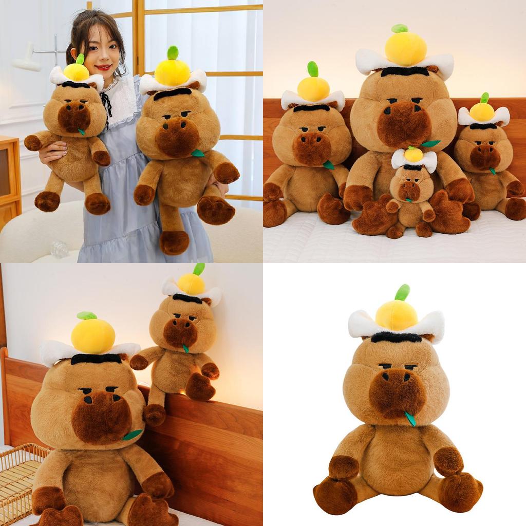 Adorable Capybara Plush Toy Creative Design Soft Pp Cotton Stuffed Animal For Kids