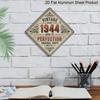 2D Flat, 1pc, Vintage Metal Aluminum Sign Decoration, Vintage 1944 Aged To Perfection, Vintage Decorative Sign, Vintage Wall Art Decor, Suitable for